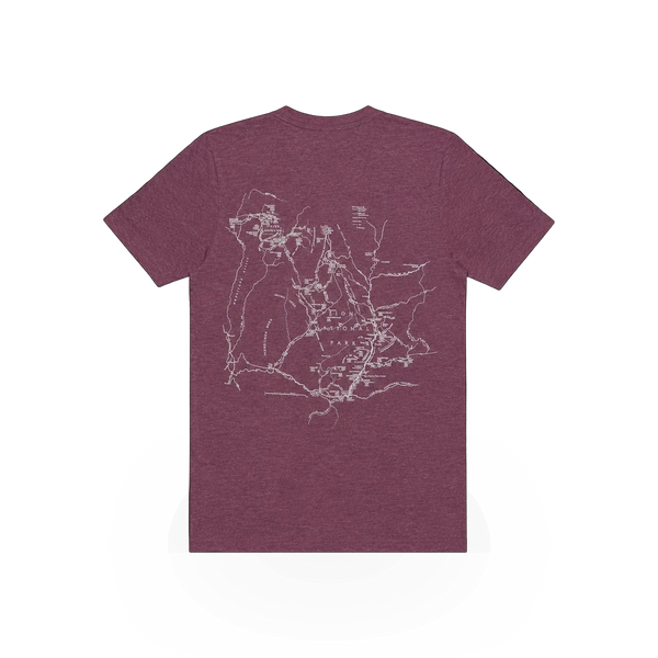 McGovern Maps Zion GPS themed T-shirt featuring a stylish design with Zion National Park map artwork.