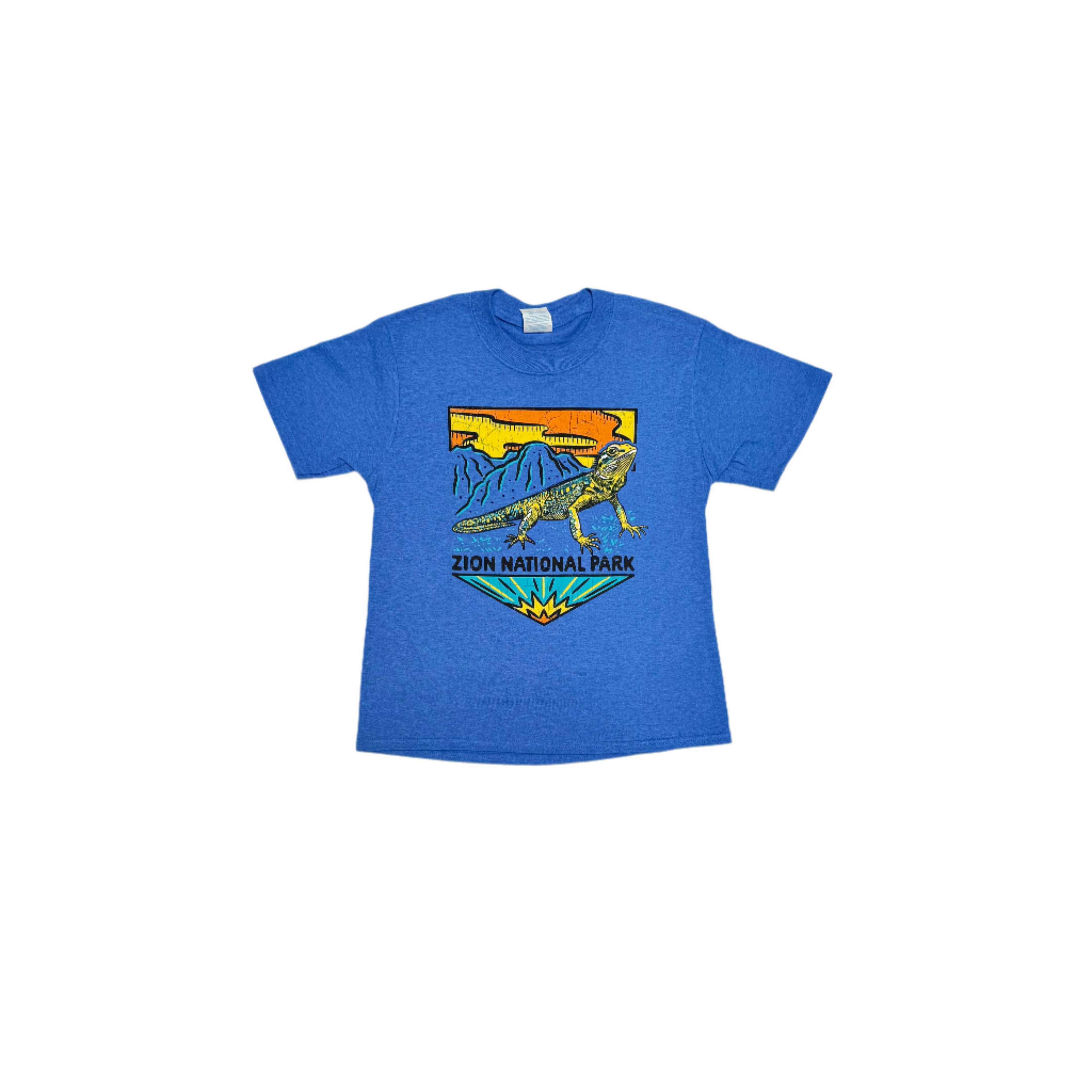 Tshirt - Yth Woodblock Collared Lizard - Zion Natl Park Forever Project