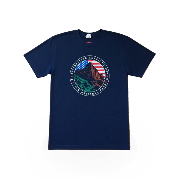 Keezer Sportswear ZNP America 250 flag-themed T-shirt with patriotic design, featuring the American flag and bold graphics.