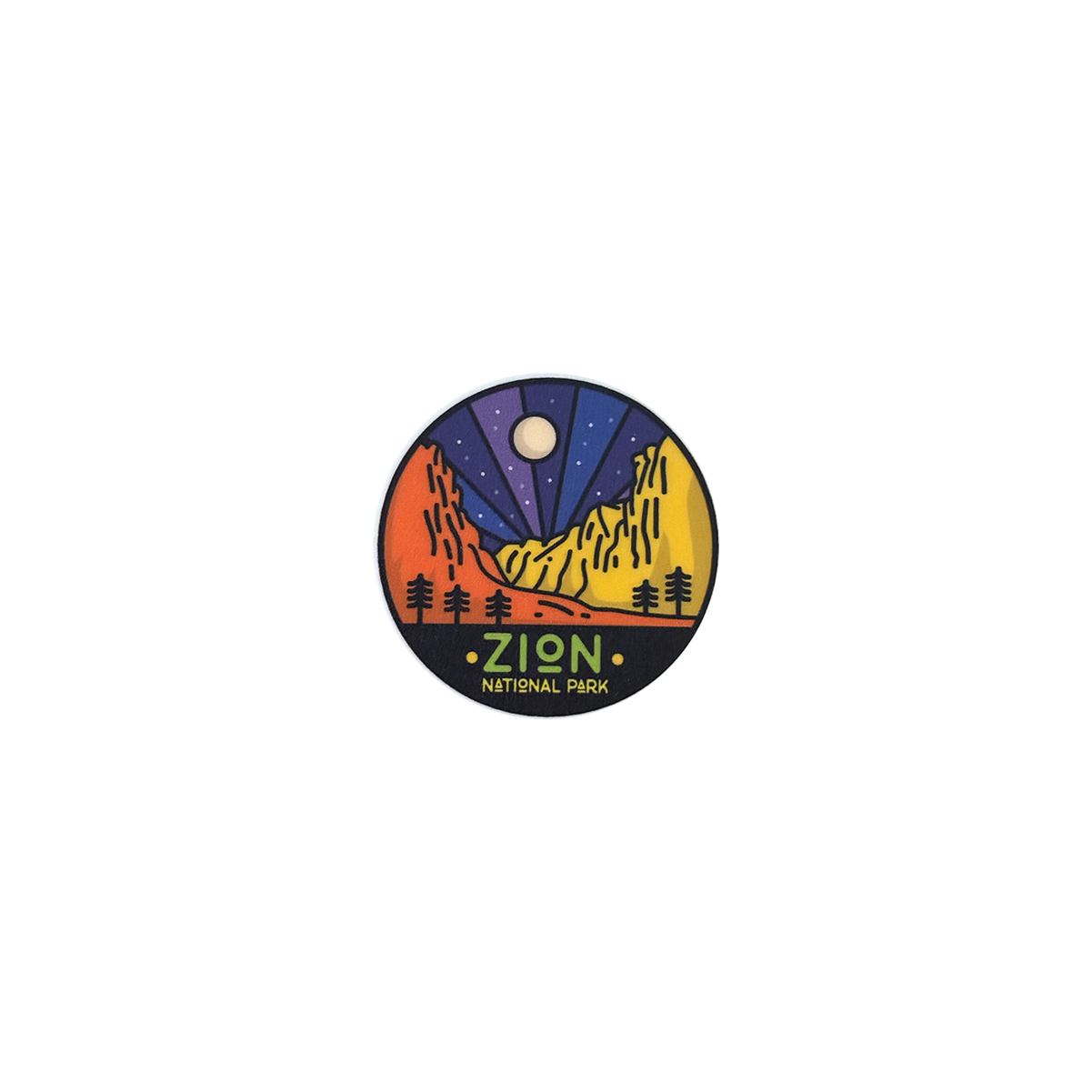 Sticker - Zion Clean Rounded Lines S08285 - Zion Natl Park Forever Project