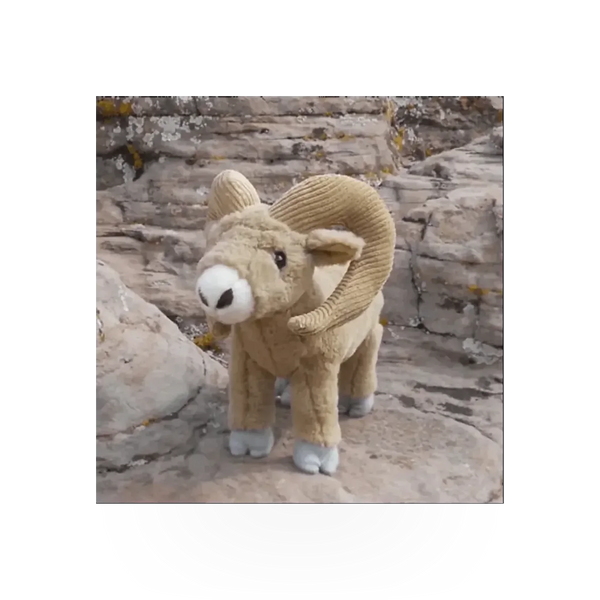 Fiesta Toys Z FOREVER Adopt-A-Bighorn plush toy, Zion custom, soft and detailed bighorn sheep plush for collectors and fans.