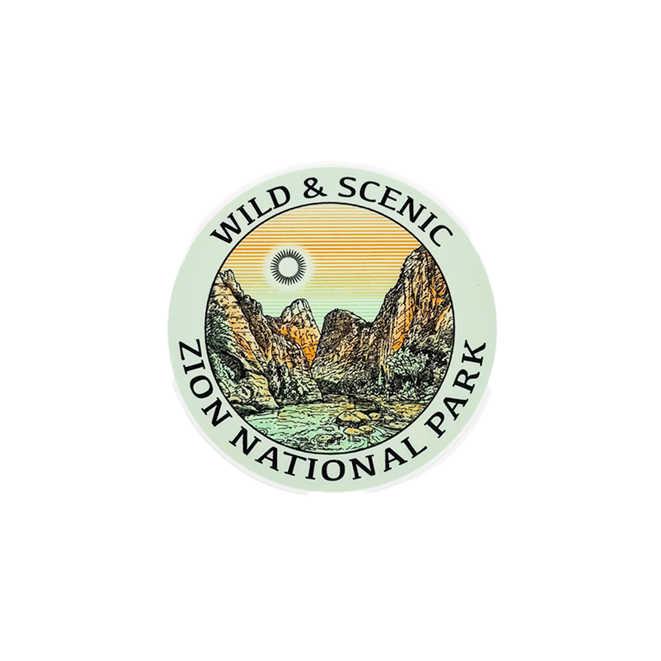 Sticker - Wild & Scenic Green - Zion Natl Park Forever Project