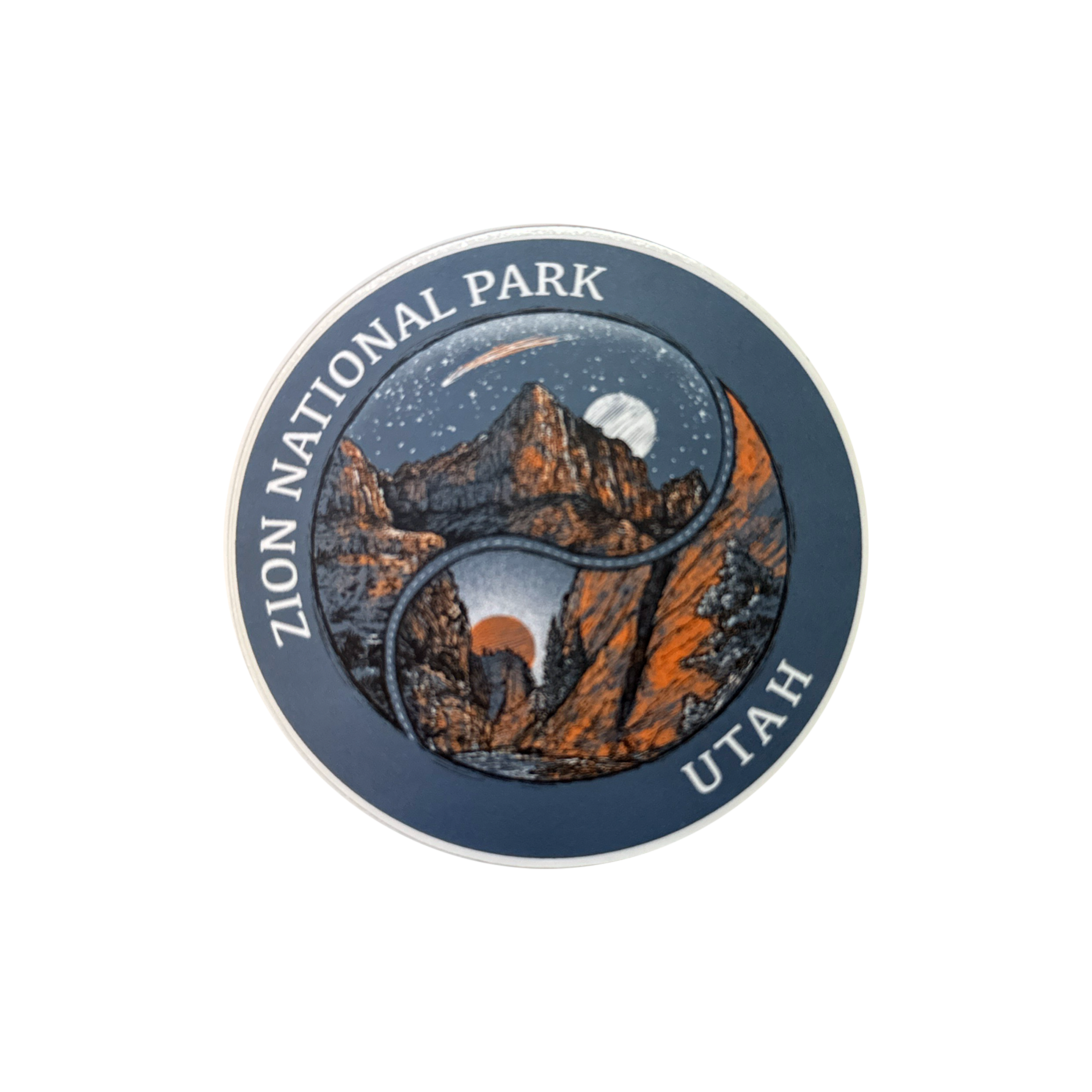Sticker - Zion Yin & Yang - Zion Natl Park Forever Project