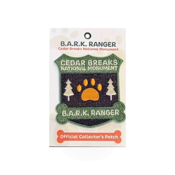 Eagle River Designs BARK Ranger dog patch featuring a themed design with a dog illustration on a fabric patch.