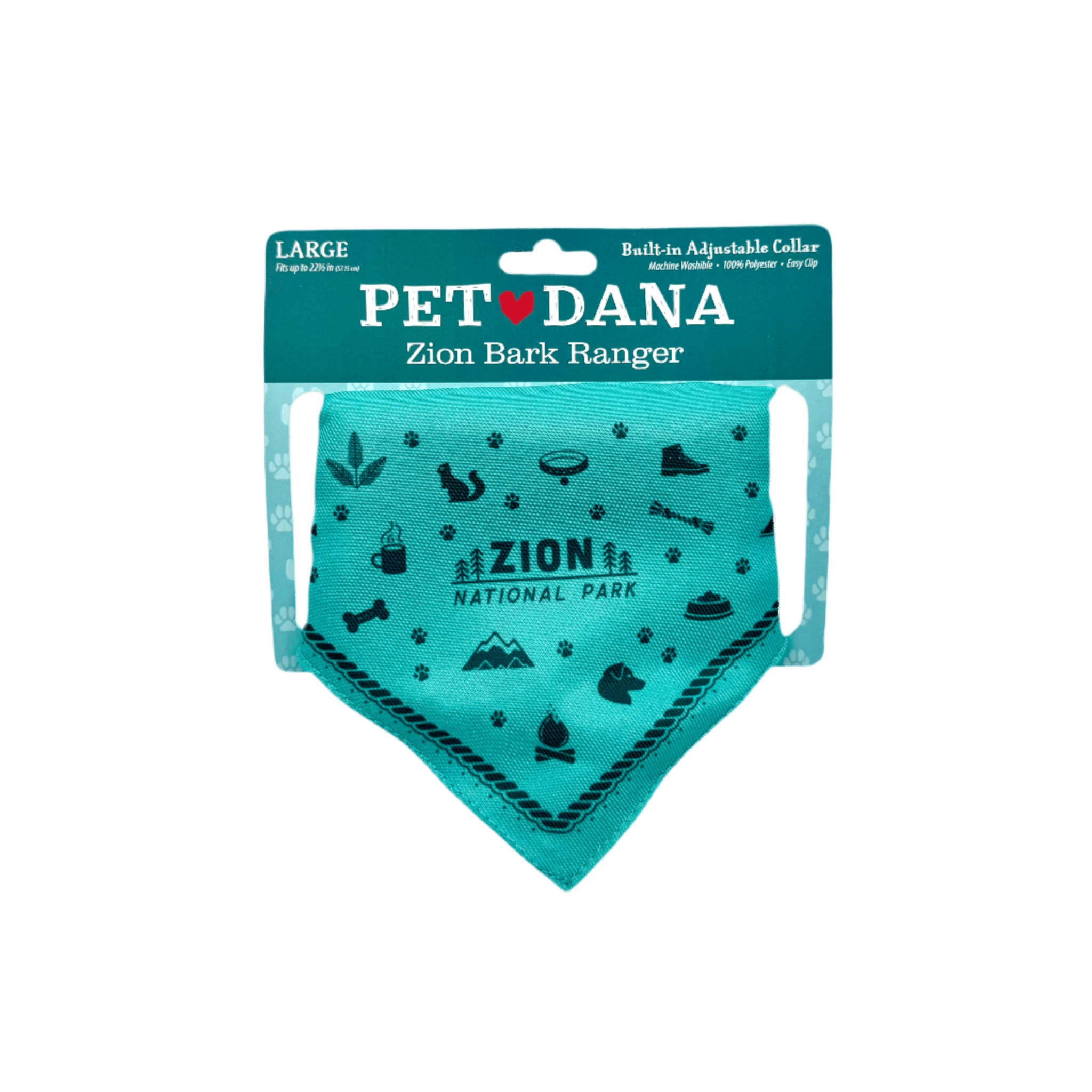 BARK Ranger - Pet Bandana Asstd Colors S/L | Zion Natl Park