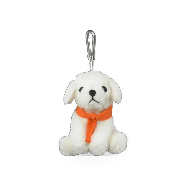 Yellow plush Lab dog key clip from BARK Ranger collection by Nature Planet Inc, featuring a cute, soft dog-shaped accessory.