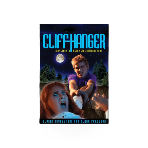 Penguin Random House Cliffhanger book cover with bold title and vibrant illustration, showcasing a suspenseful novel design.
