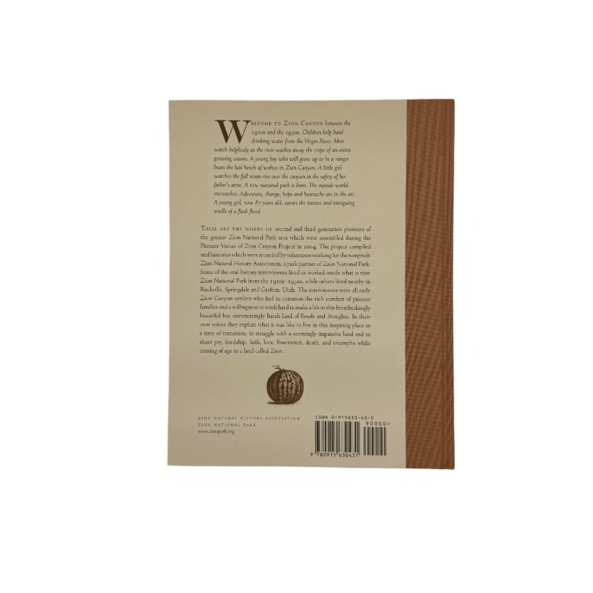 Book - Pioneer Voices - Zion Natl Park Forever Project