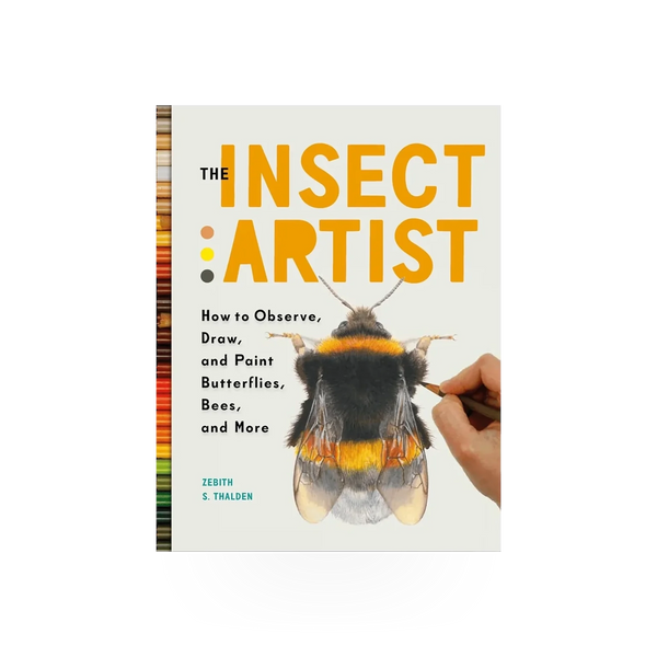 Hardcover of "The Insect Artist" book by Hachette Book Group USA, showing the front cover with colorful insect illustrations.