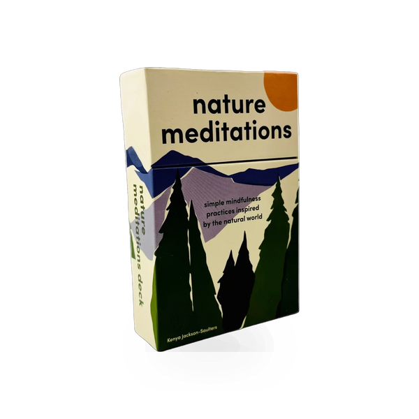 Nature Meditations deck by Chronicle Books, featuring illustrated cards for mindfulness and relaxation practices.