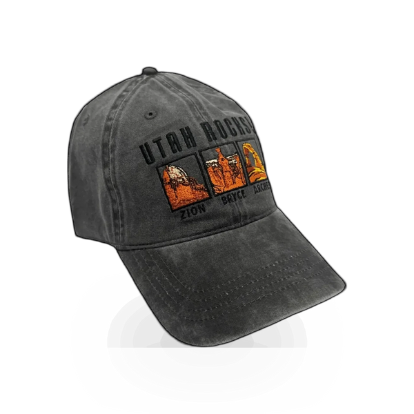 Concept 360 Utah Rocks themed hat featuring rugged rock patterns and bold design, ideal for outdoor and casual wear.