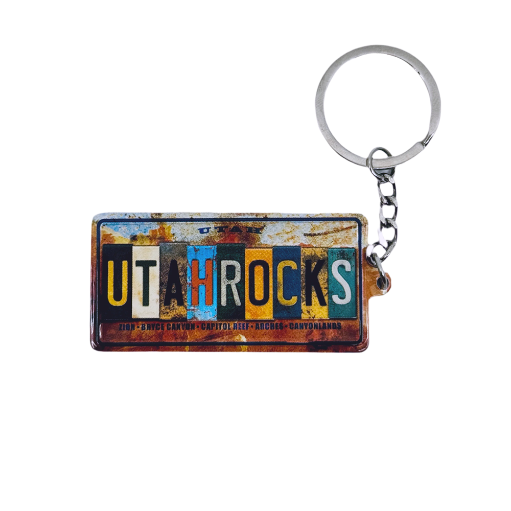 Keychain - Utah Rocks License - 93303 - Zion Natl Park Forever Project