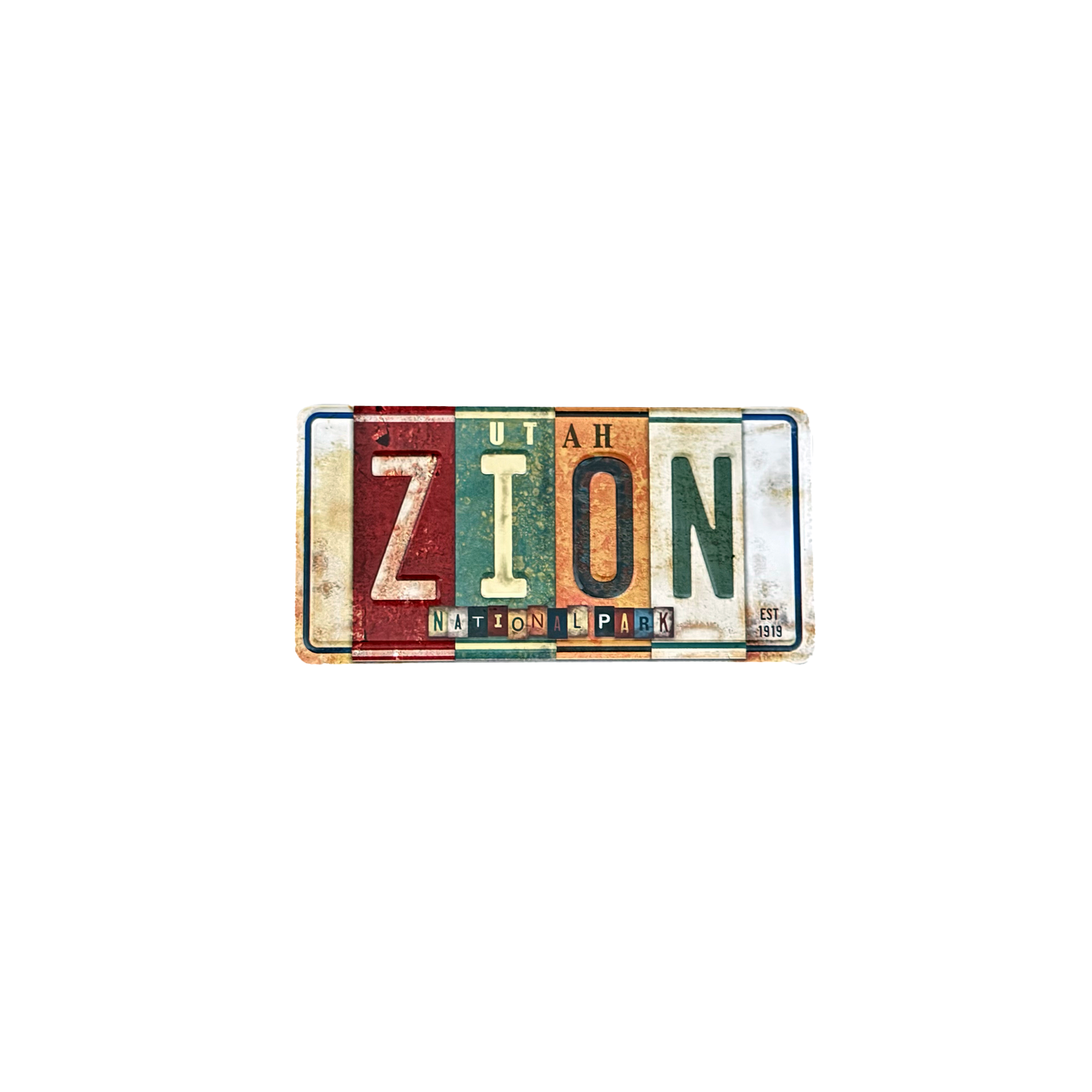 Magnet - Tin - Zion License - 77989-LCPM - Zion Natl Park Forever Project