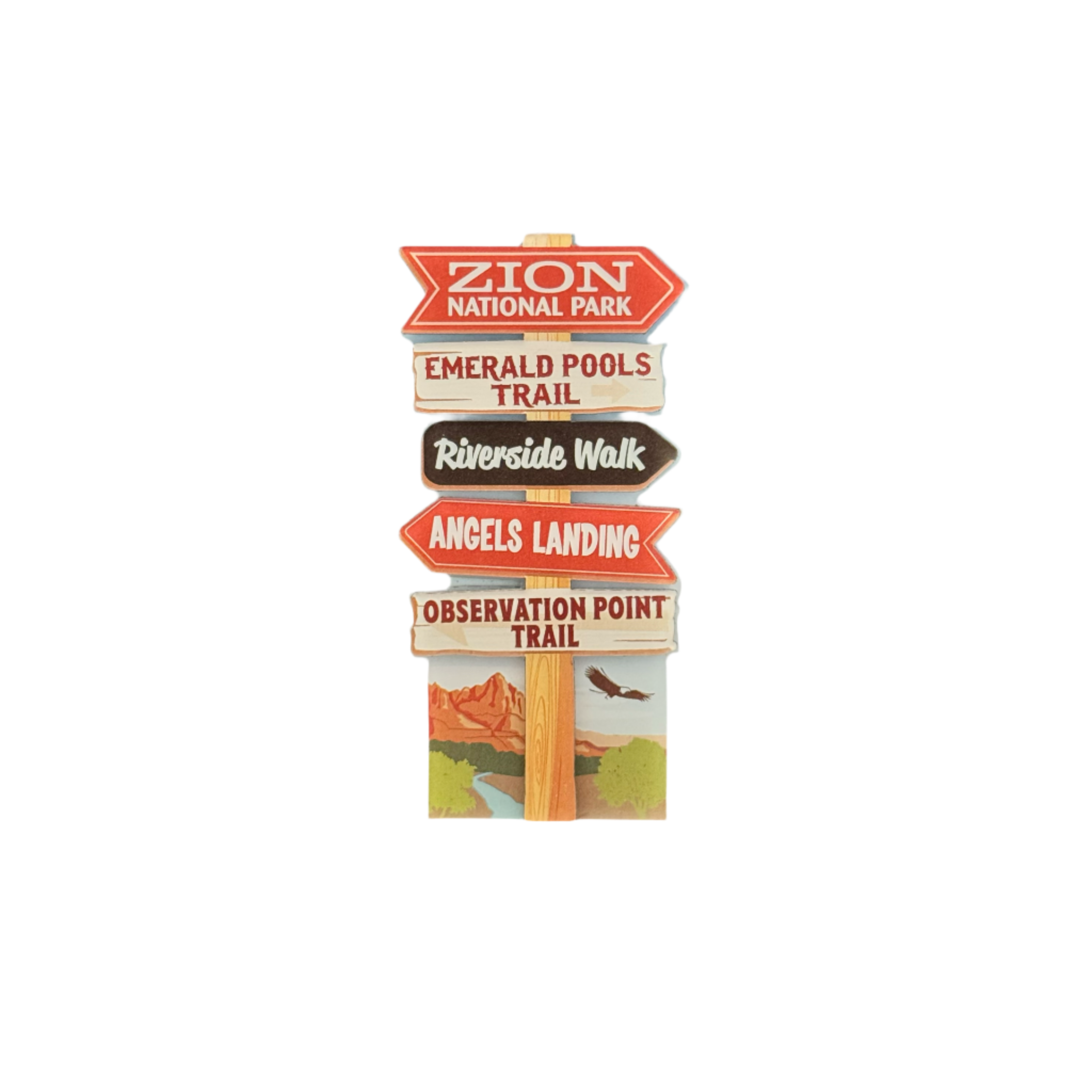 Magnet - Zion Trail Sign - 86157-PAD - Zion Natl Park Forever Project