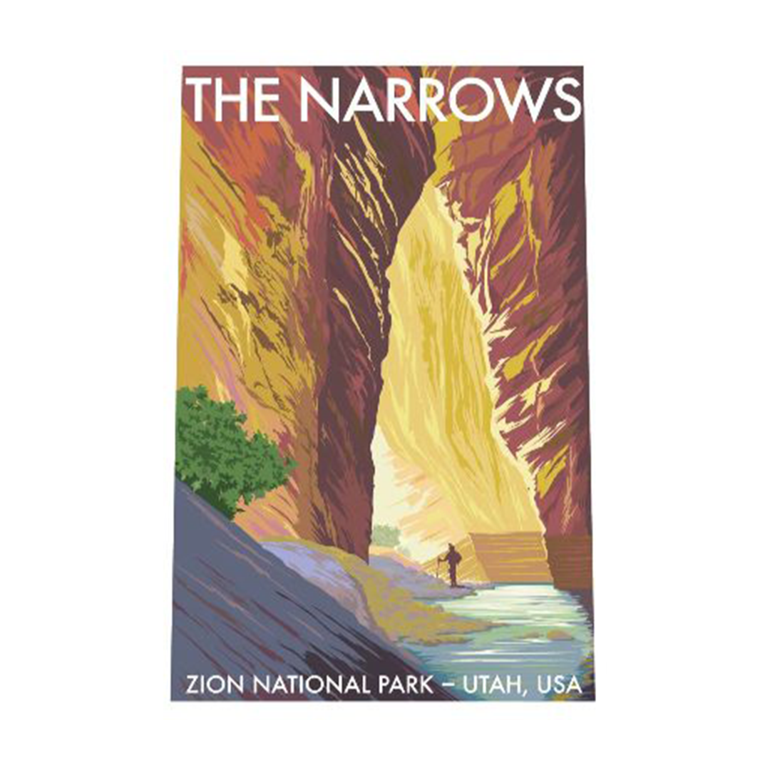 Poster - RR Narrows - 77272-38F - Zion Natl Park Forever Project