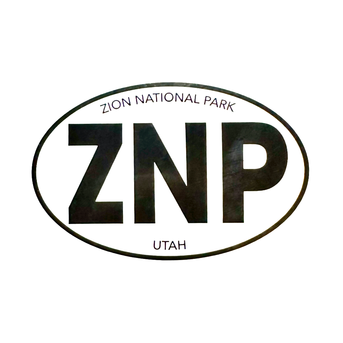 Sticker - Oval B&W - ZNP - 86007-OS - Zion Natl Park Forever Project