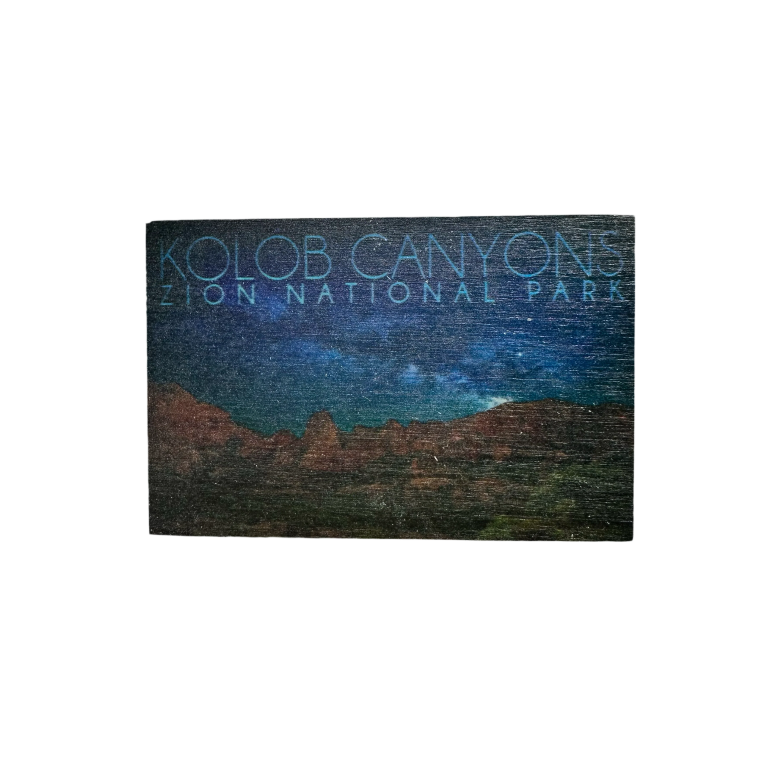 Magnet - Wood - Night Sky Kolob - D - Zion Natl Park Forever Project