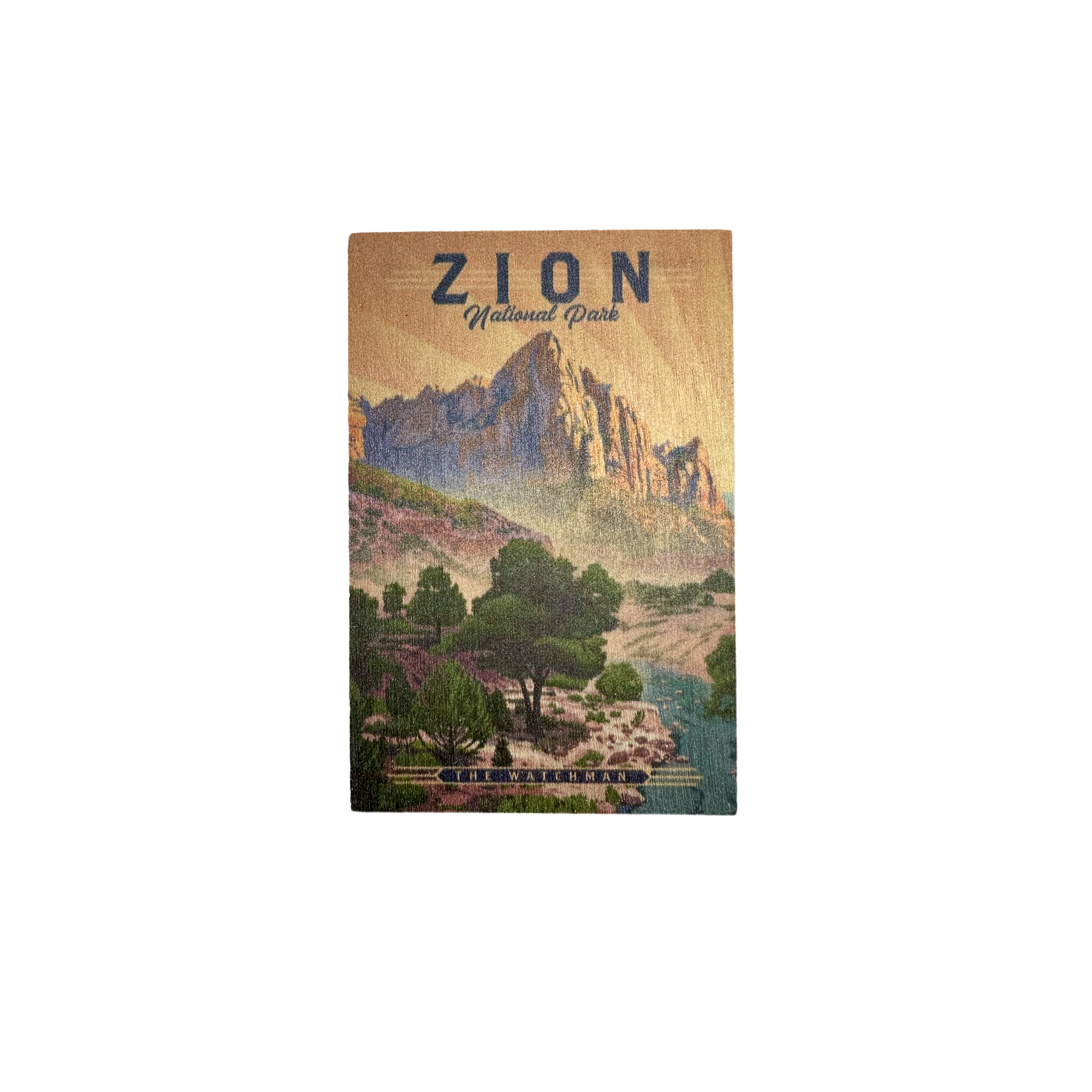 Magnet - Wood - The Watchman - D - Zion Natl Park Forever Project