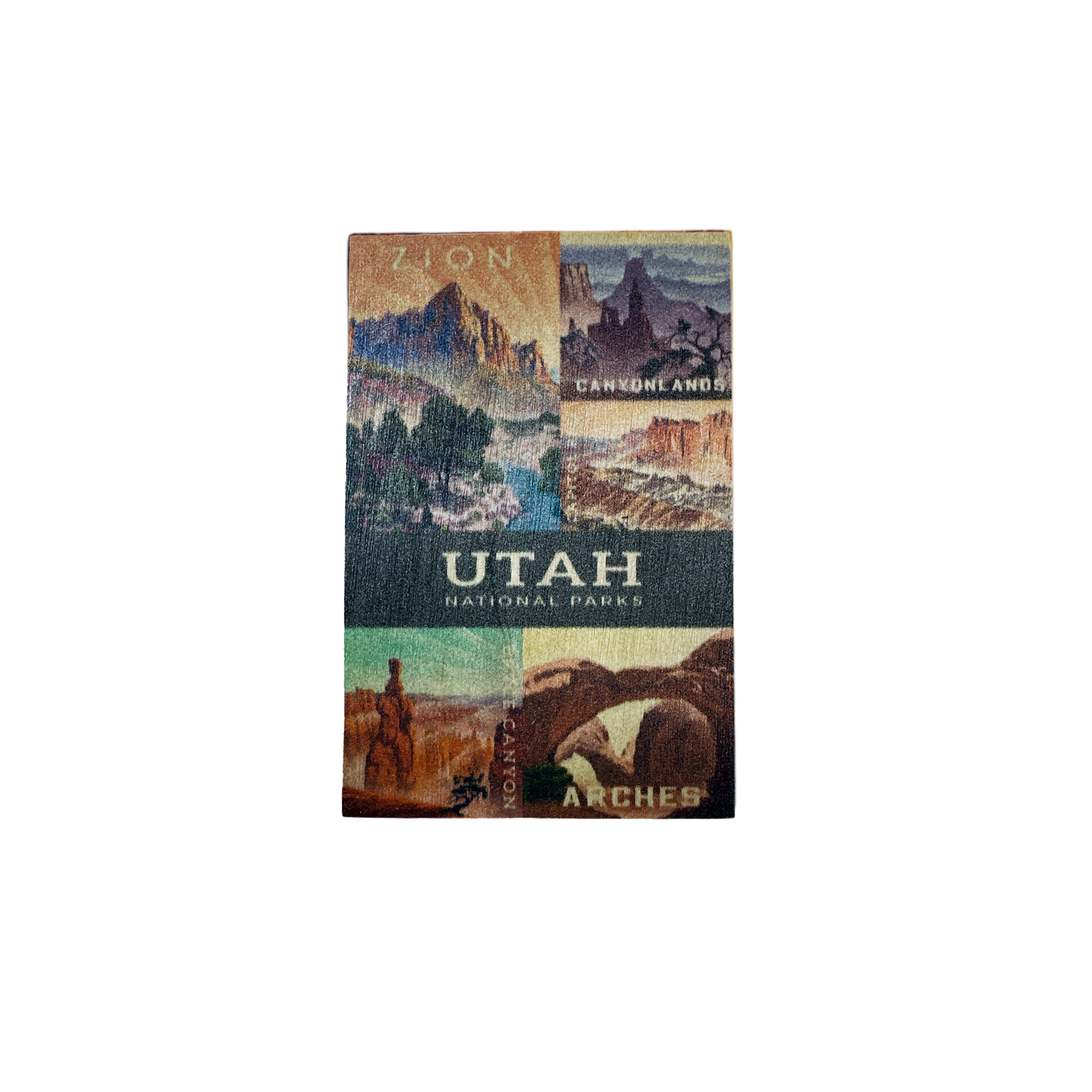 Magnet - Wood - Utah Parks Art - D - Zion Natl Park Forever Project