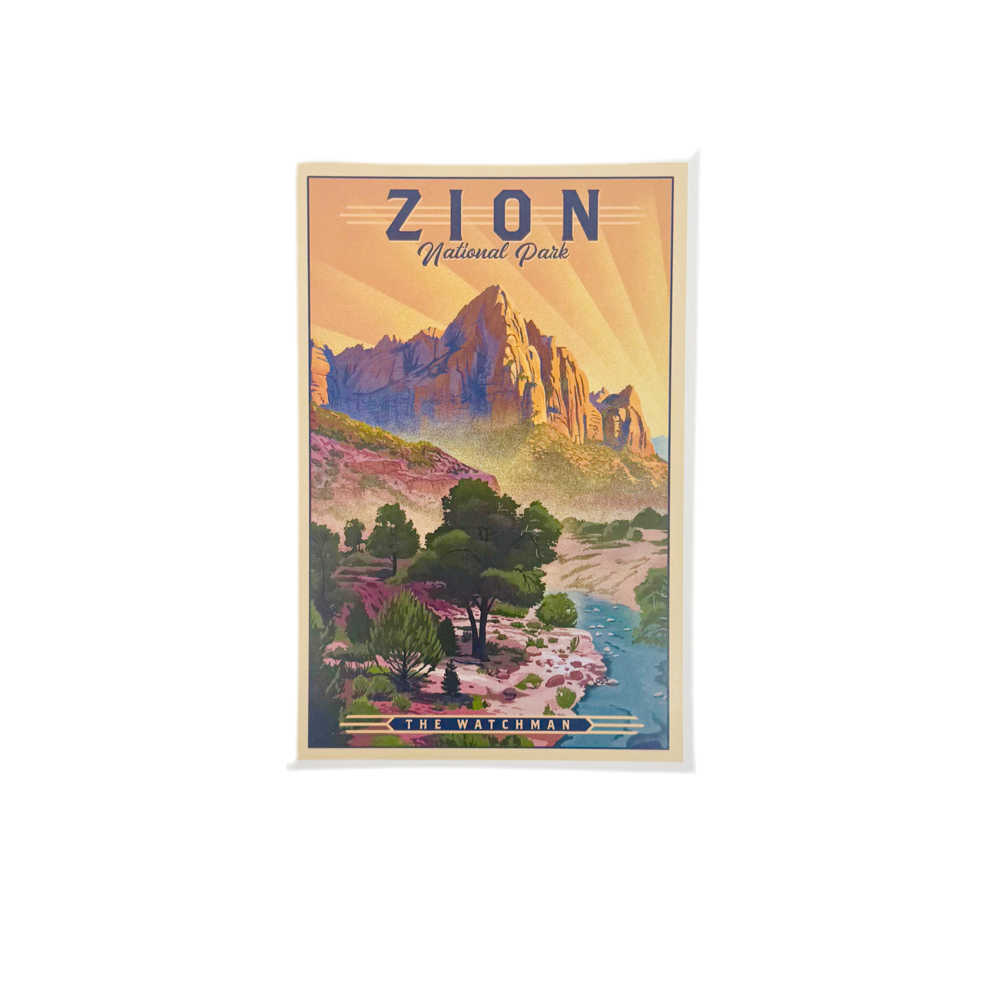 Postcard - The Watchman 97116 - Zion Natl Park Forever Project