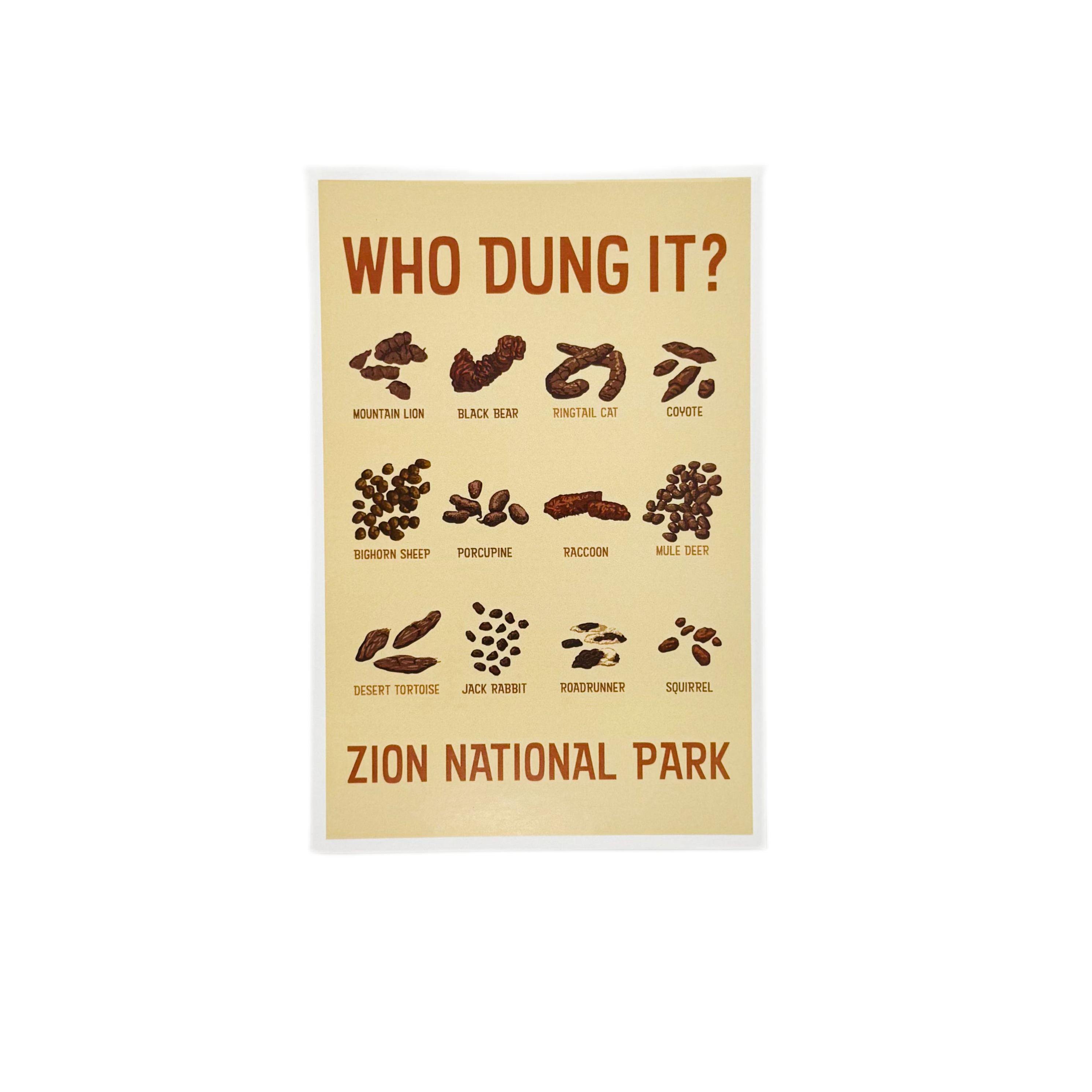 Postcard - Who Dung It? 87746 - Zion Natl Park Forever Project