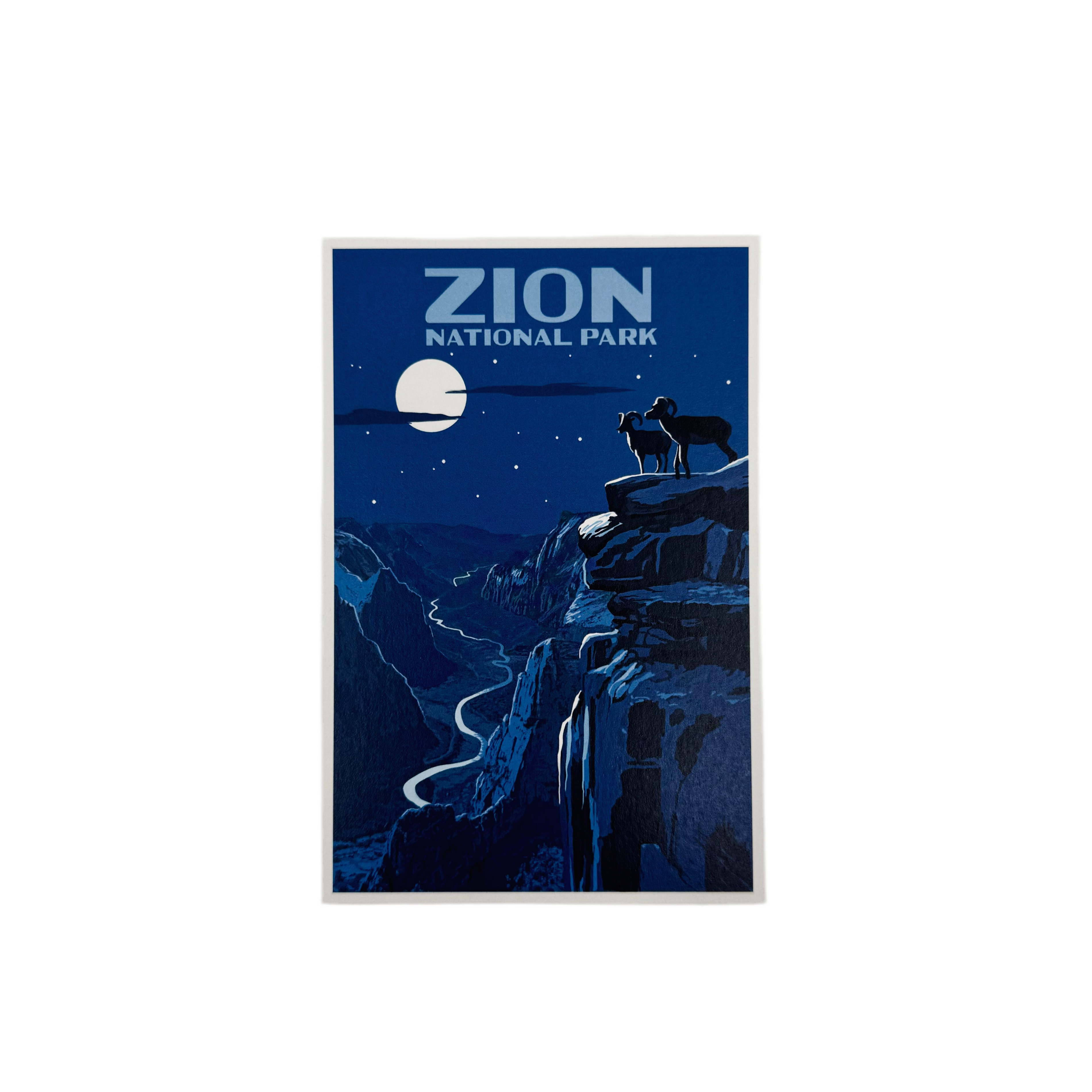 Postcard Zion - Night Sky 87752 - Zion Natl Park Forever Project