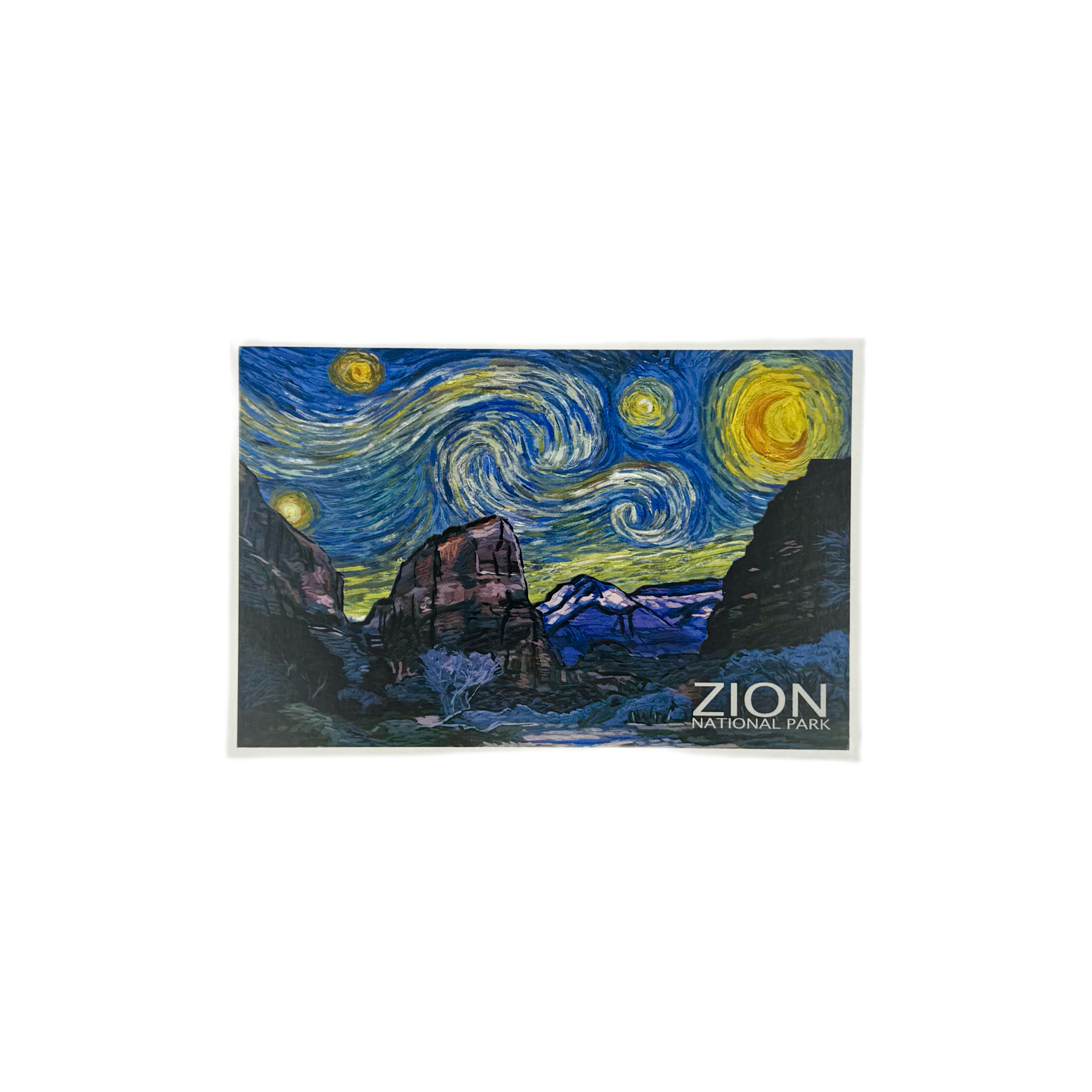 Postcard Zion - Starry Night - Zion Natl Park Forever Project