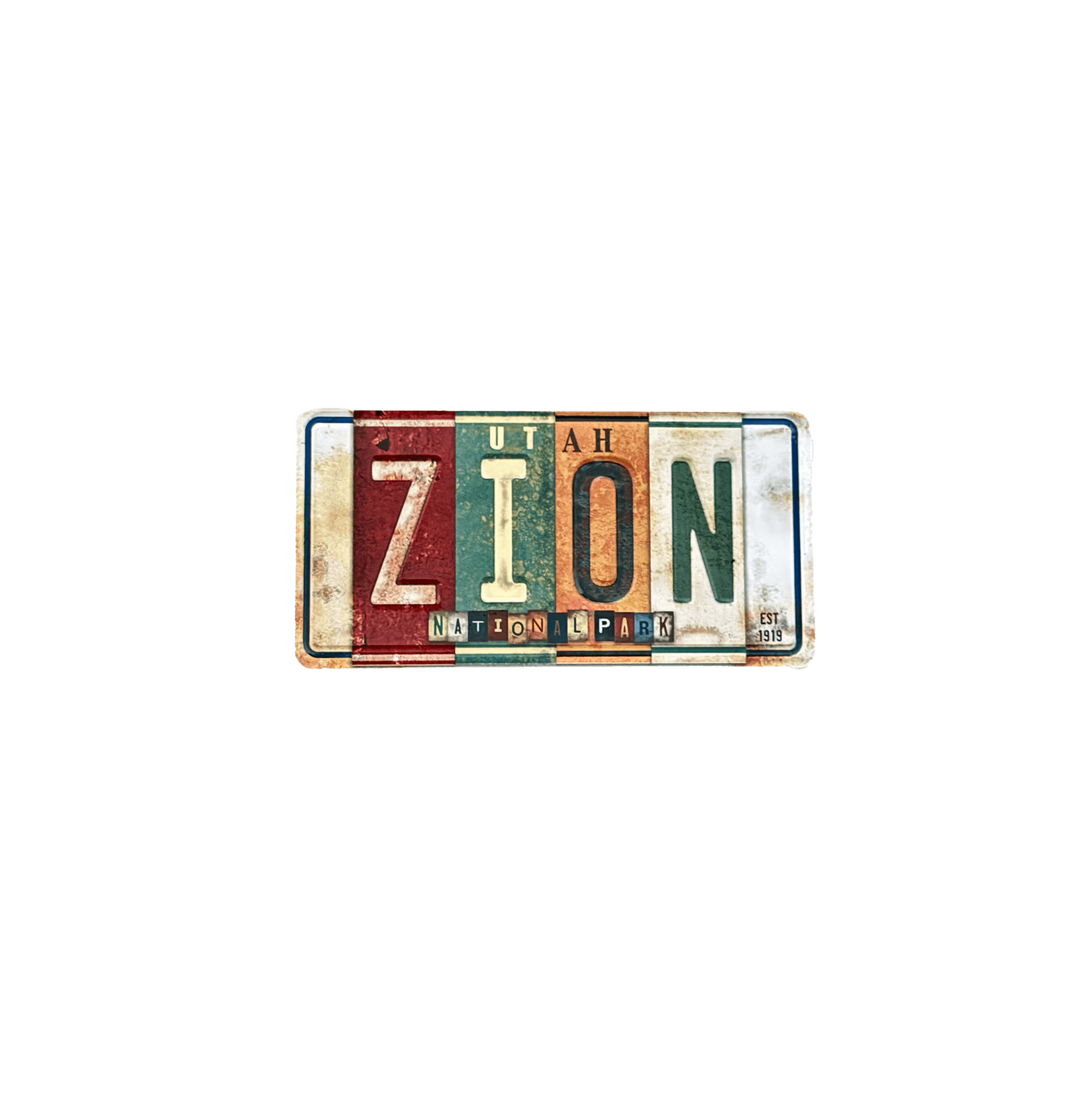 Magnet - Tin - Zion License - 77989-LCPM - Zion Natl Park Forever Project
