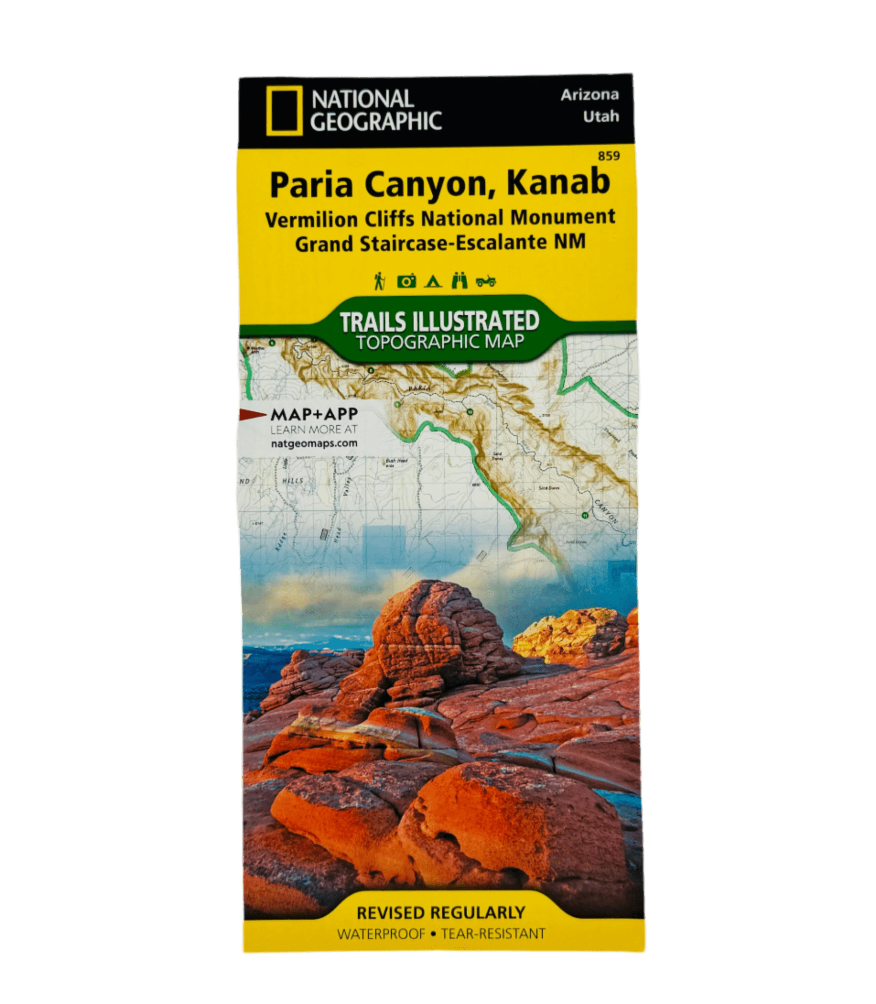 Map - Paria Canyon Kanab Nat Geo - Zion Natl Park Forever Project
