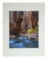 Matted Print - Narrow Blue ZN-03 - Zion Natl Park Forever Project