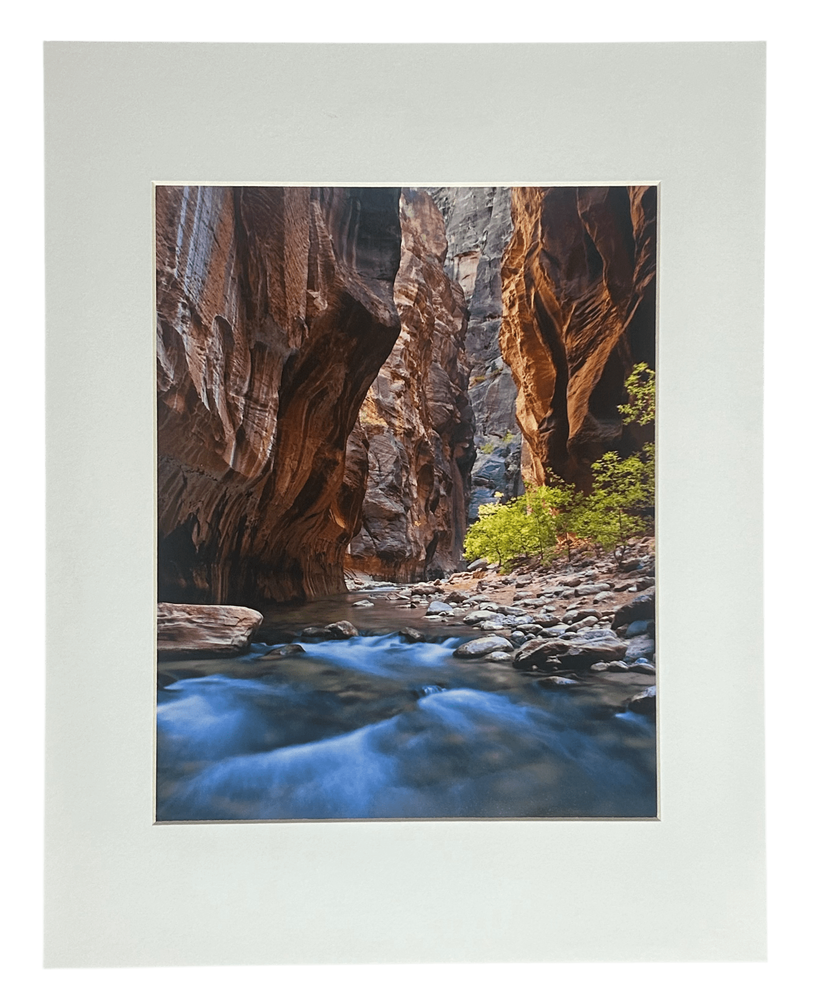 Matted Print - Narrow Blue ZN-03 - Zion Natl Park Forever Project
