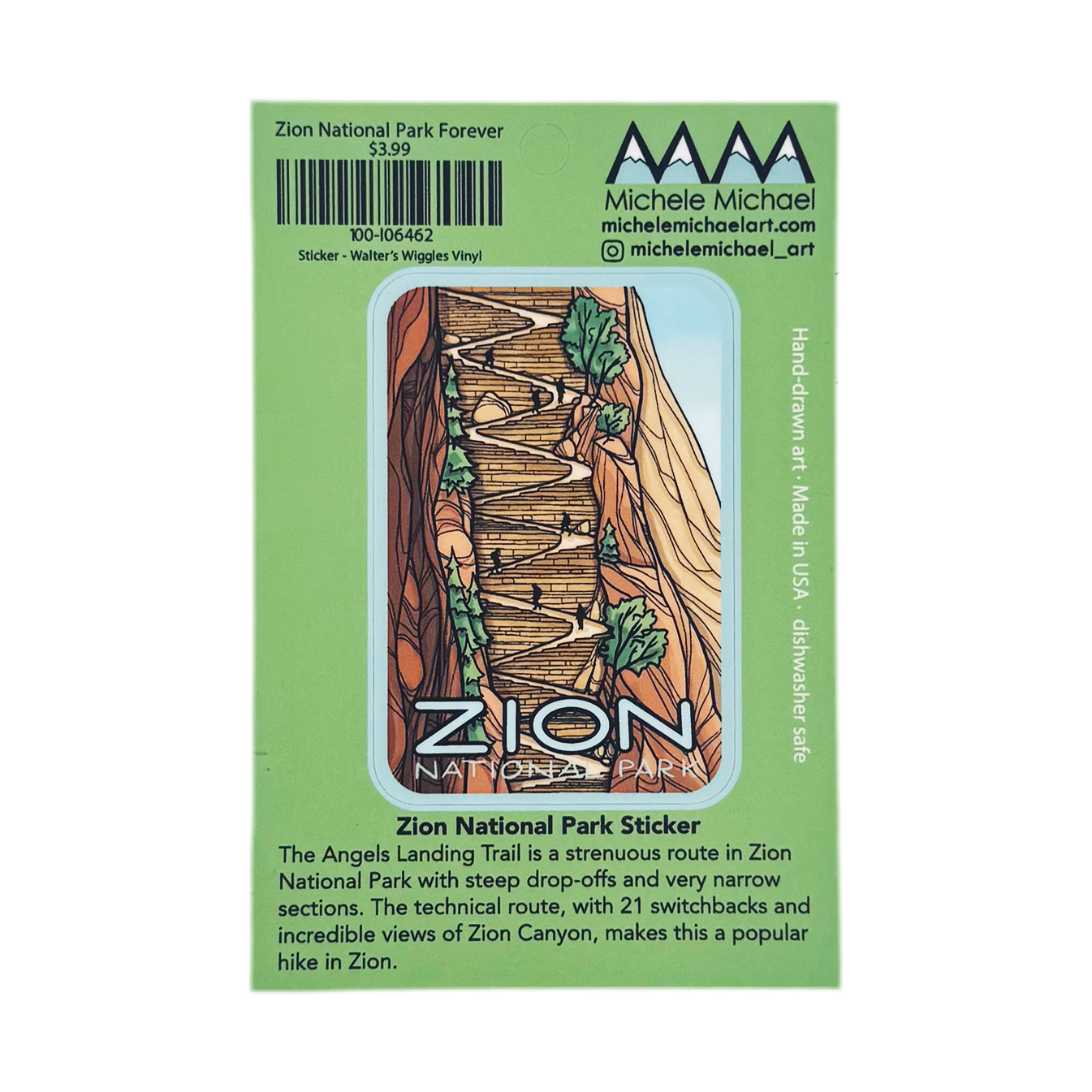 Sticker - Walter's Wiggles Vinyl - Zion Natl Park Forever Project