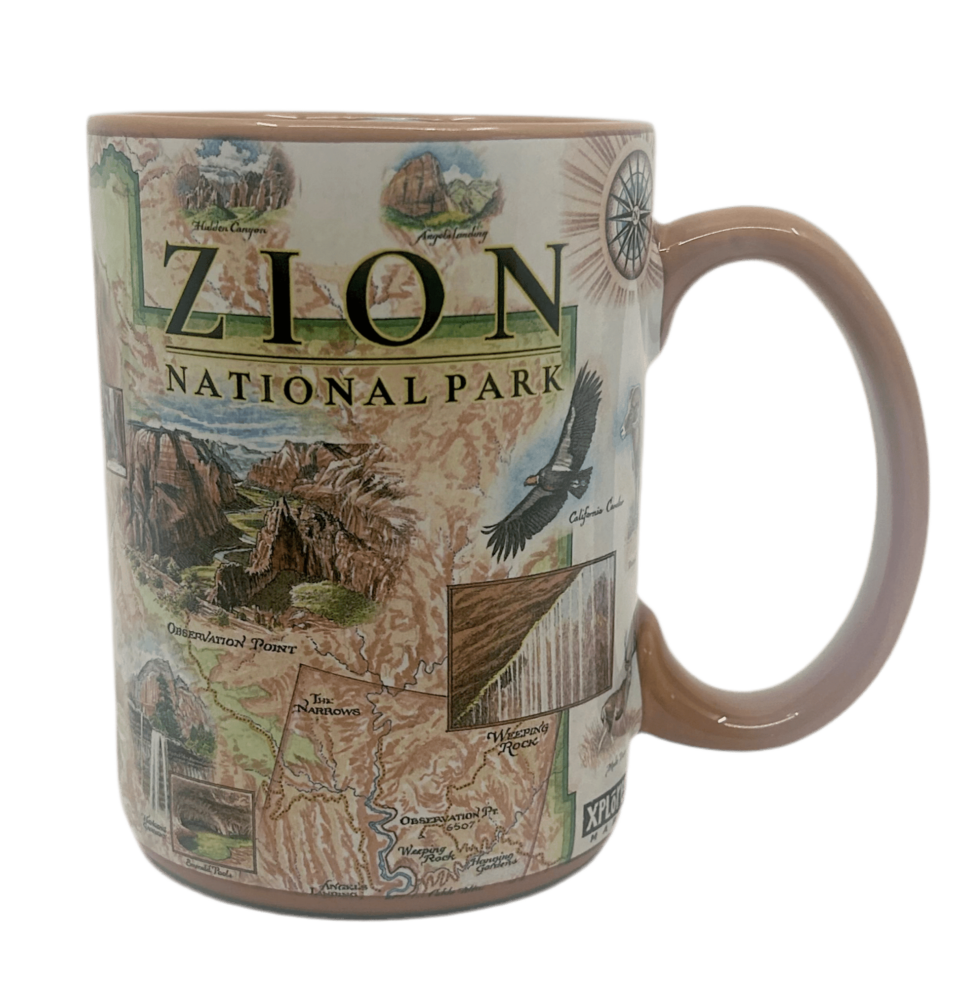 Mug - Xplorer Zion Map - Zion Natl Park Forever Project