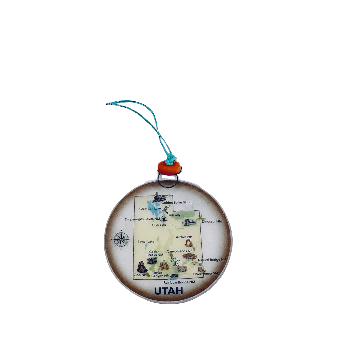 Ornament - Glass Utah Parks - Zion Natl Park Forever Project