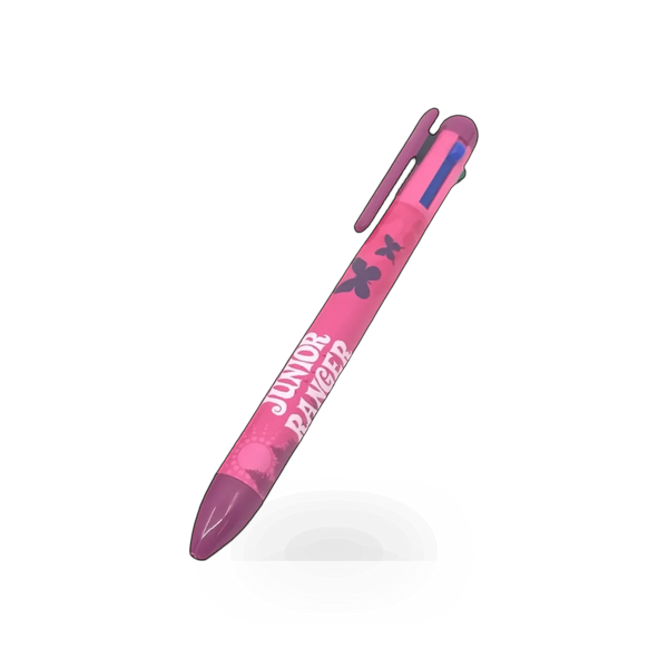 Impact Photographics Jr Ranger themed pen featuring colorful designs and a durable metal clip for everyday writing use.