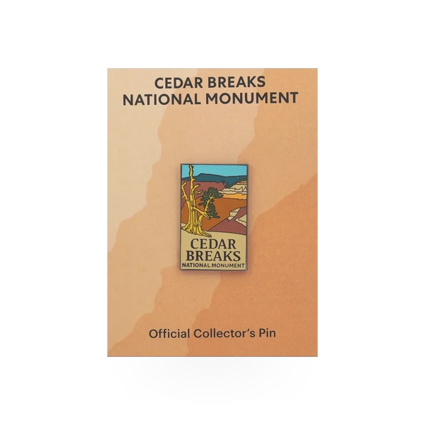 Eagle River Designs Cedar Breaks theme pin featuring a detailed design of Cedar Breaks National Monument scenery.