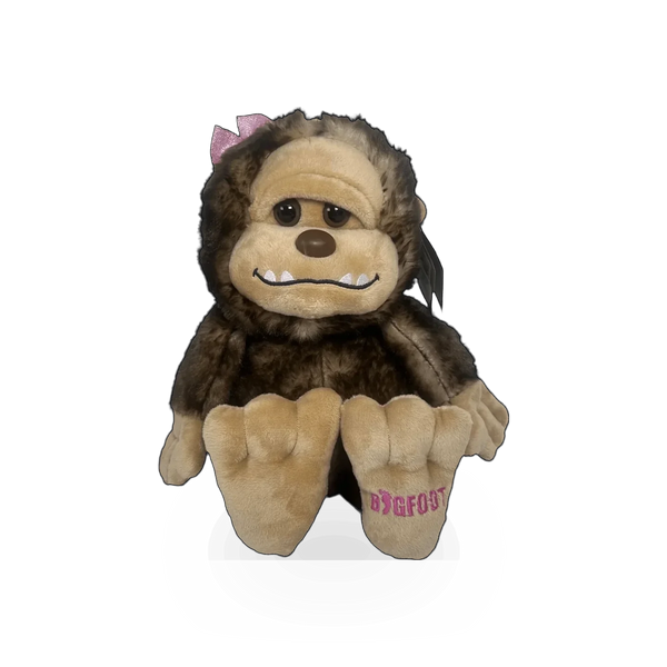 Soft plush Bigfoot Wild Onez girl toy by Zoologee, 10-inch plush figure with detailed furry features for children.