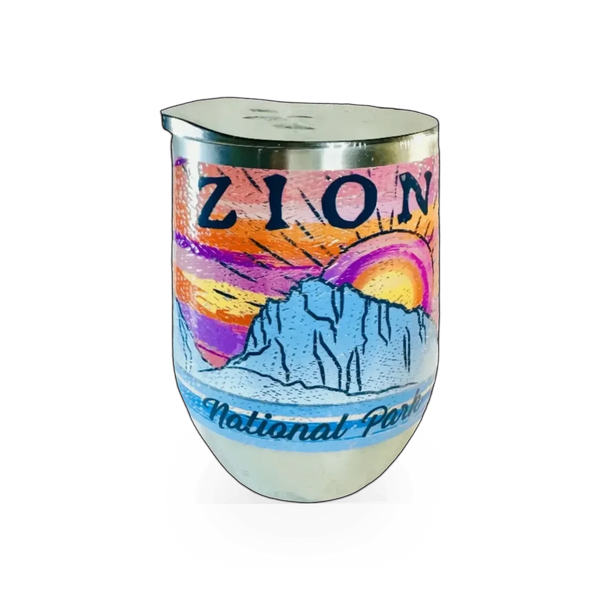 Concept 360 Zion Art Paintbrush themed tumbler featuring vibrant paintbrush illustrations on a durable travel mug.