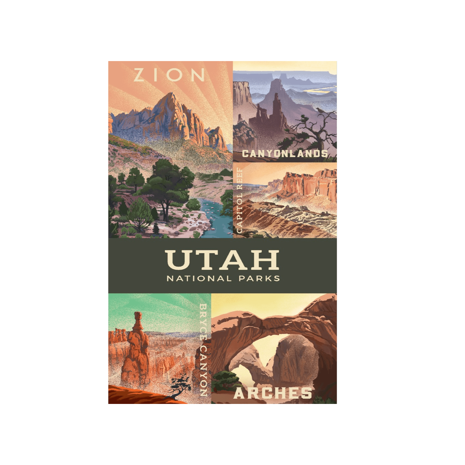 Puzzle - Utah Parks Art Puzzle - Zion Natl Park Forever Project