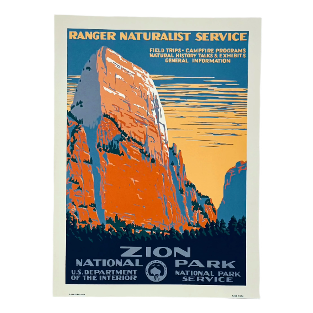 Poster - WPA Zion - Zion Natl Park Forever Project