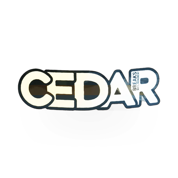 Die-cut Cedar Breaks sticker by Impact Photographics featuring vibrant colors and detailed imagery of Cedar Breaks landscape.
