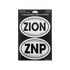 Sticker - Oval B&W - 2 Pk Zion - 86069-OS2 - Zion Natl Park Forever Project
