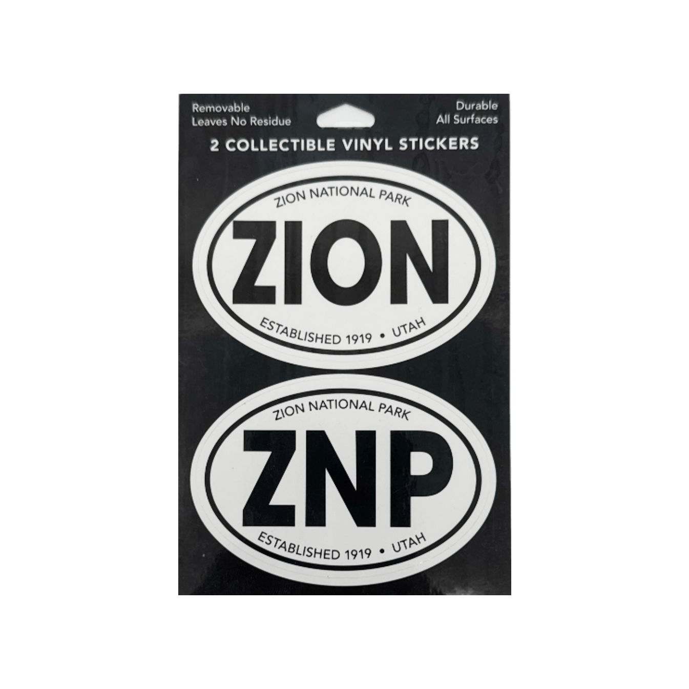 Sticker - Oval B&W - 2 Pk Zion - 86069-OS2 - Zion Natl Park Forever Project