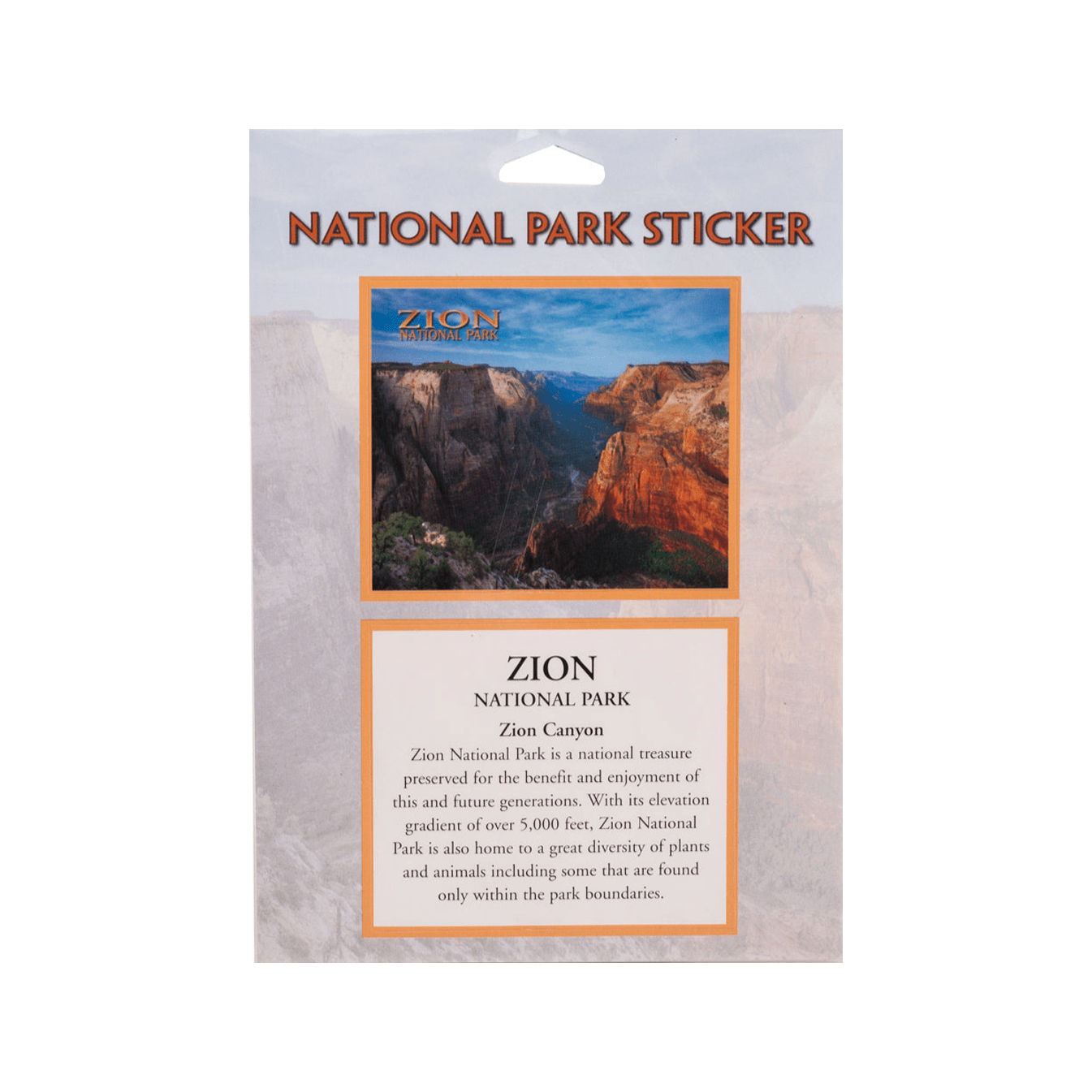 Sticker - Zion Overlook Passport - 45864-ST - Zion Natl Park Forever Project