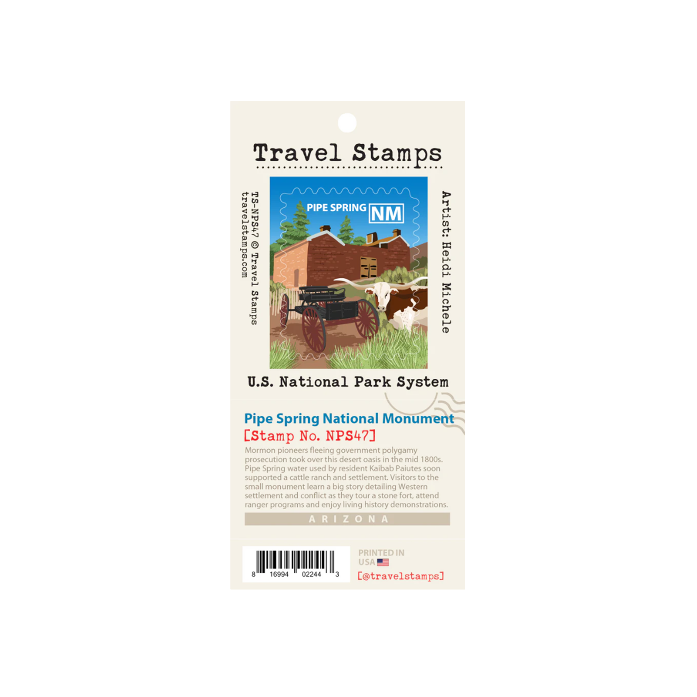 Travel Stamp - PISP Natl Monument - Zion Natl Park Forever Project