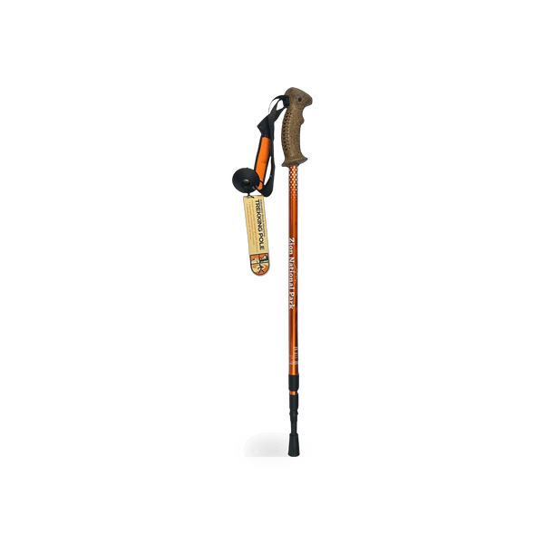 Collapsible safety walking stick in assorted colors with ergonomic handle, designed for support and stability.