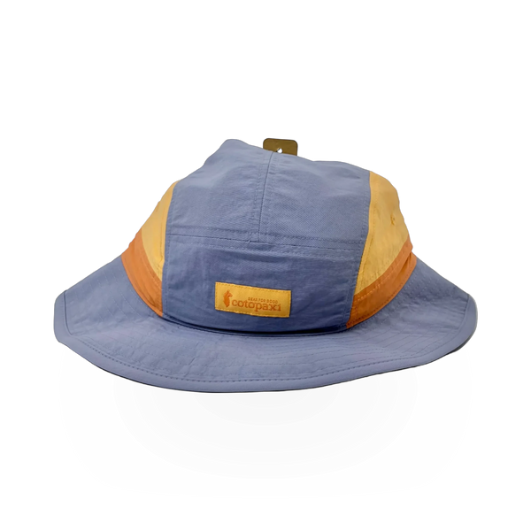 Cotopaxi Tech Bucket Hat in vibrant colors, made from lightweight, durable fabric for outdoor and casual wear.