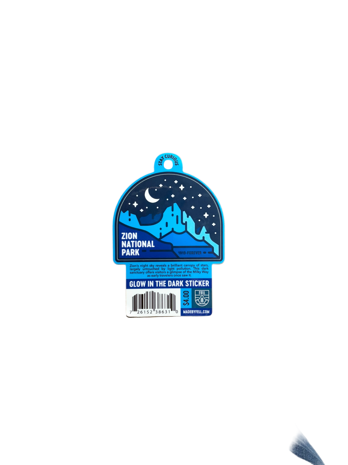 Glow-in-the-dark Fell Watchman sticker with detailed watchman design, ideal for decorating and adding a luminous touch.