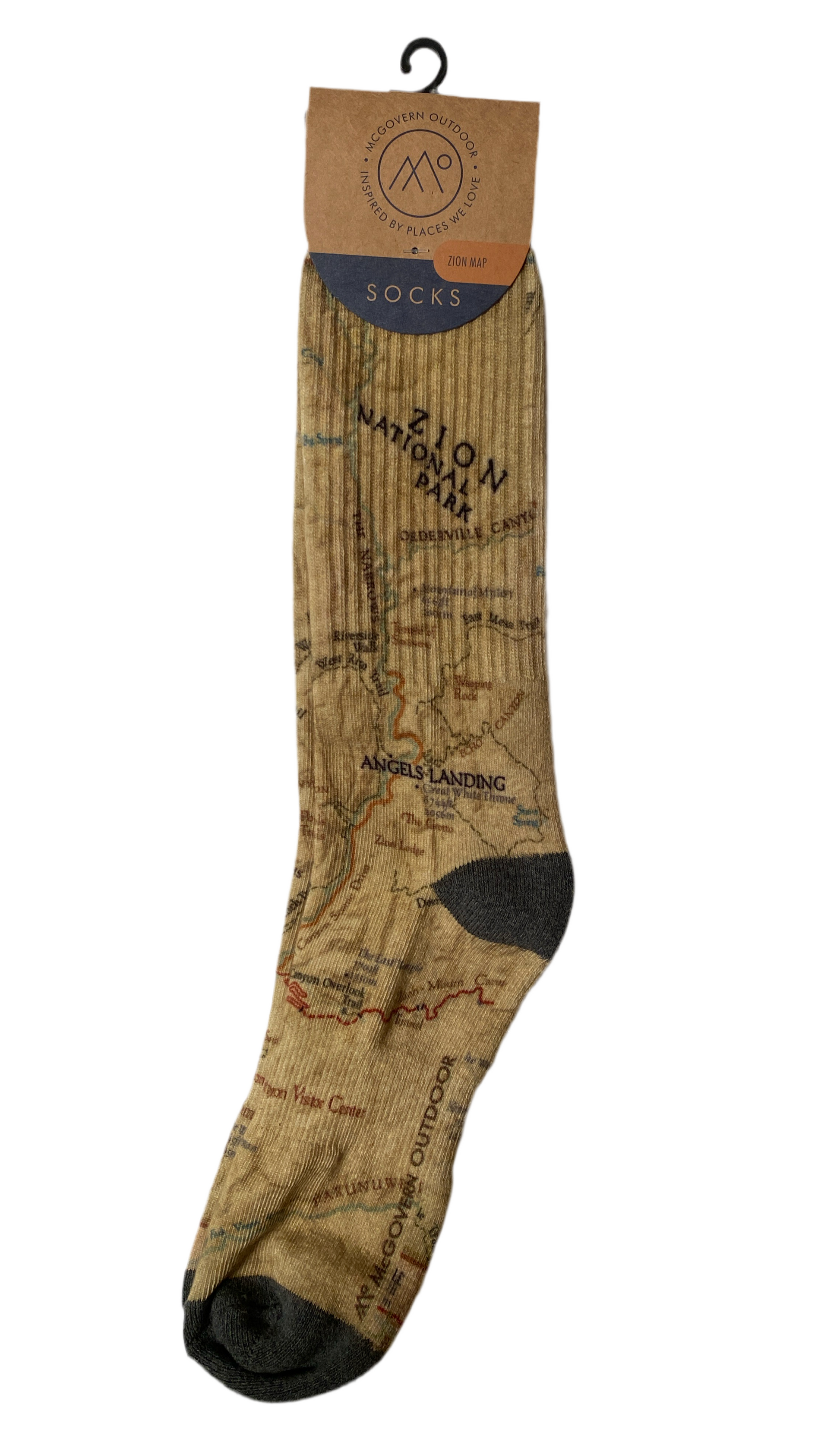 Sock - Zion Map - Zion Natl Park Forever Project
