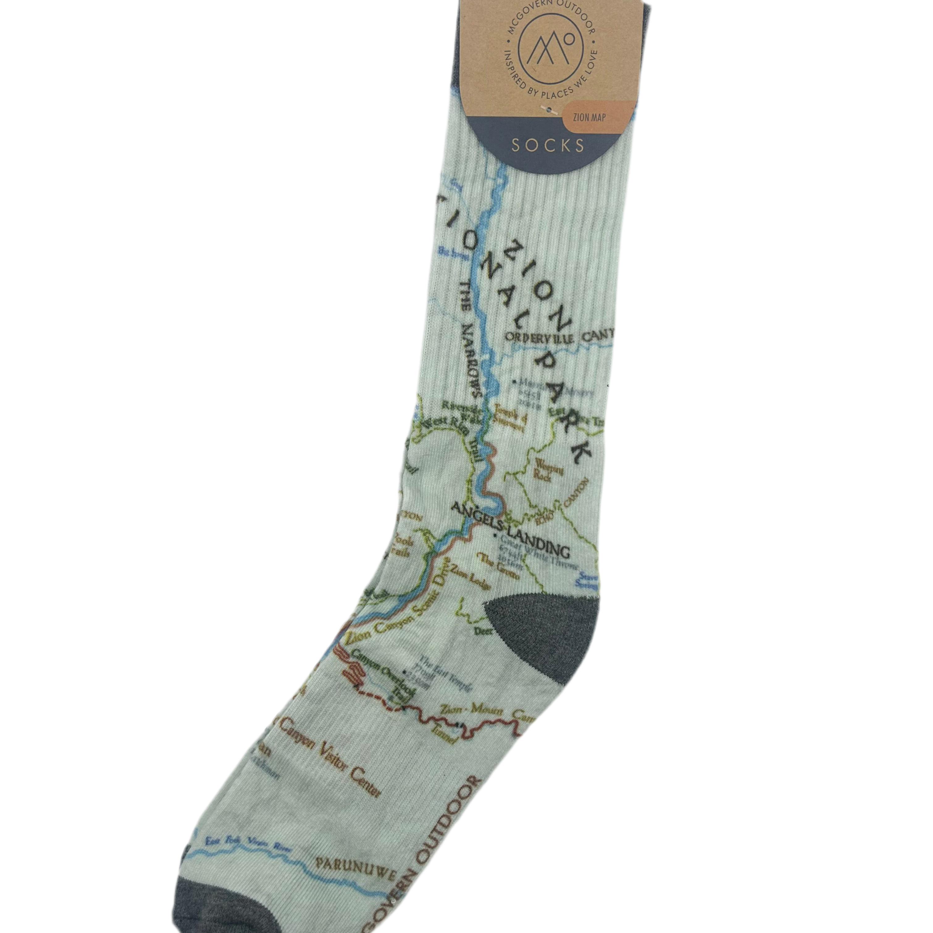 Sock - Zion Map - Zion Natl Park Forever Project